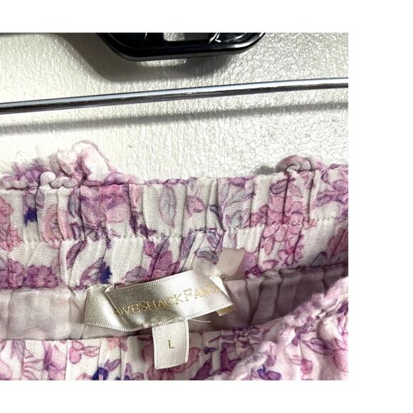 Love Shack Fancy Ruffle Mini Skirt Purple Iris Coquette Feminine Romantic Size L - Picture 5 of 5